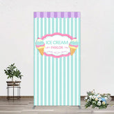 Lofaris Sweet Ice Cream Parlor Happy Birthday Rectangle Backdrop